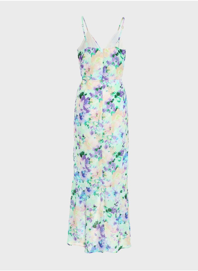 QUIZ Floral Print Dress  - Image 5