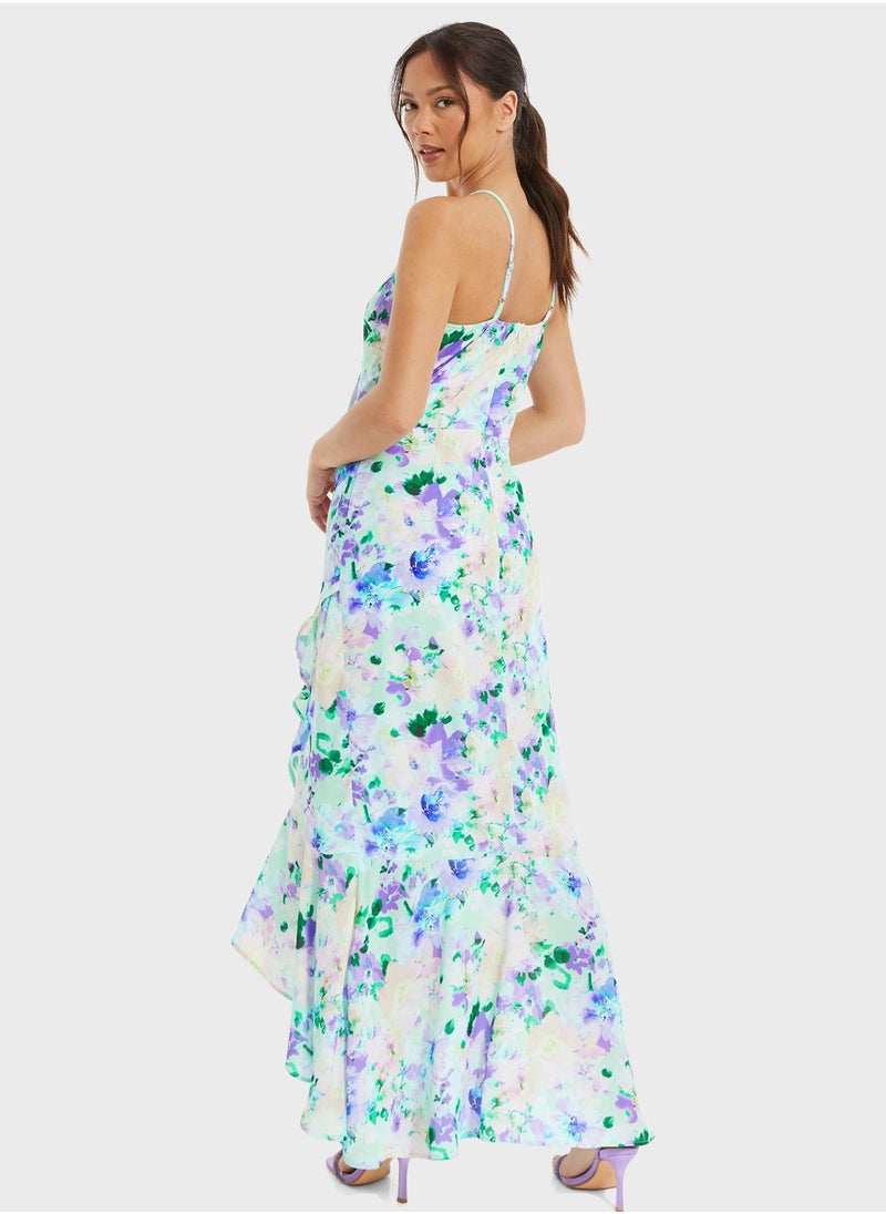 QUIZ Floral Print Dress  - Image 2
