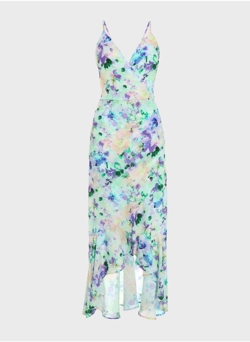 QUIZ Floral Print Dress  - Image 4