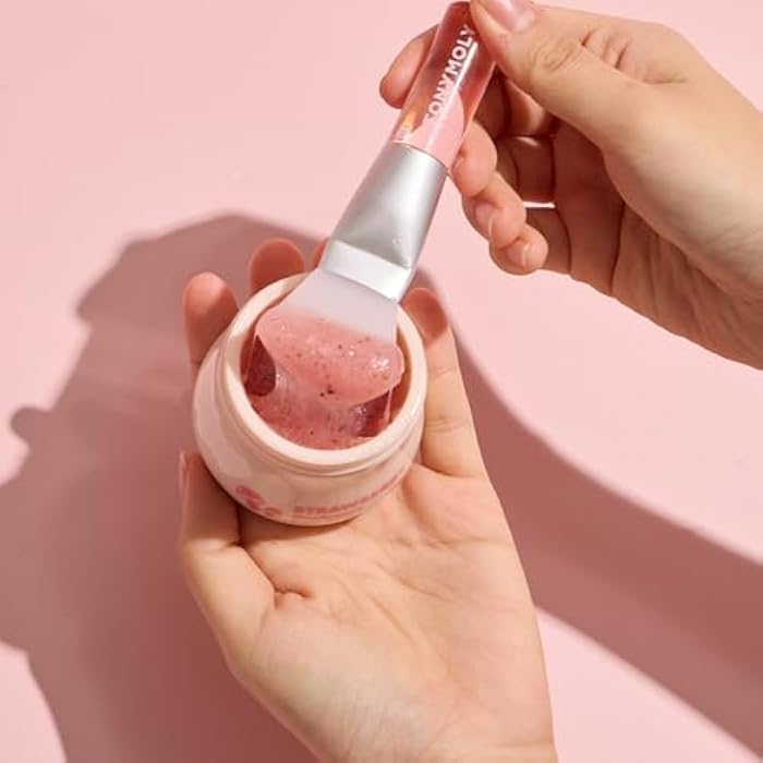 TONYMOLY x Squishmallows Malcolm Mallow Sugar Scrub – Real Strawberry Seeds, Exfoliating, Hydrating & Nourishing, Gentle Formula, 70ml - Image 4