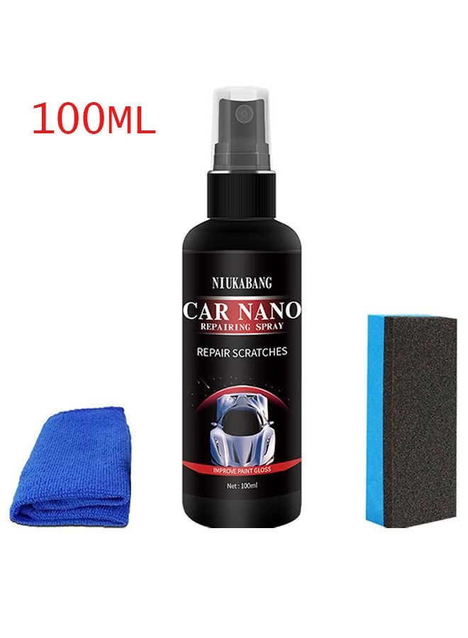 Car Nano Repairing Spray, Fast Repair Scratches Repairing Polish Spray for Auto Detailing Glasscoat Car Polish  100ml - Image 1