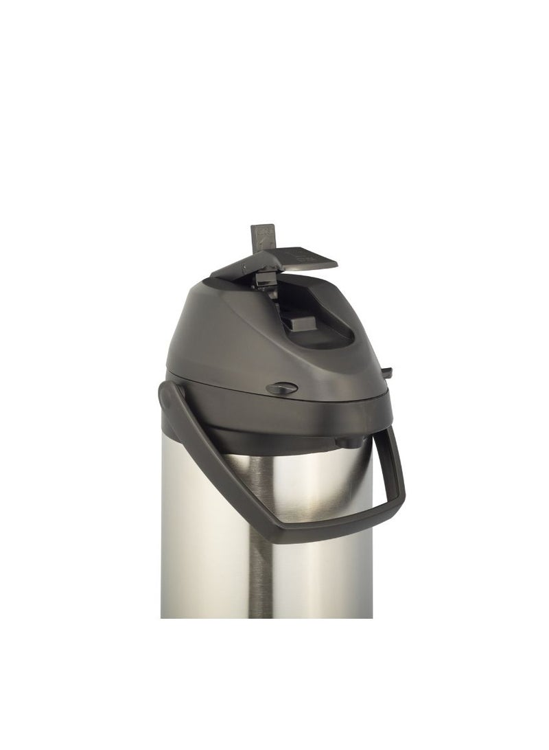 Homeway HW1198 Stainless Steel Double Wall Airport Flask 4L, 304 Stainless Steel Vacuum Insulated Beverage Dispenser, BPA Free Pump Airpot, Keeps Hot 12 Hours & Cold 24 Hours - Image 1