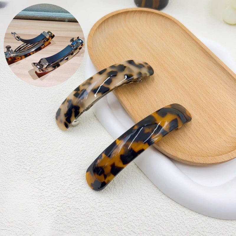 AITELEI 6pcs gold barrettes for women Metal Flat Hair Clips Tortoise Retro French Clips Gold Hair Barrettes Snap Hair Clips for Women Lady - Image 5