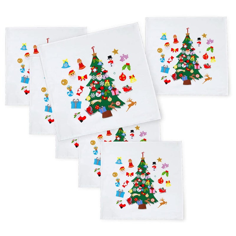Khakee 6 Pcs Christmas Theme Silk Table Napkins 10x 10 for Xmas Decoration Christmas Ornaments Christmas Giftxmas21004 - Image 1