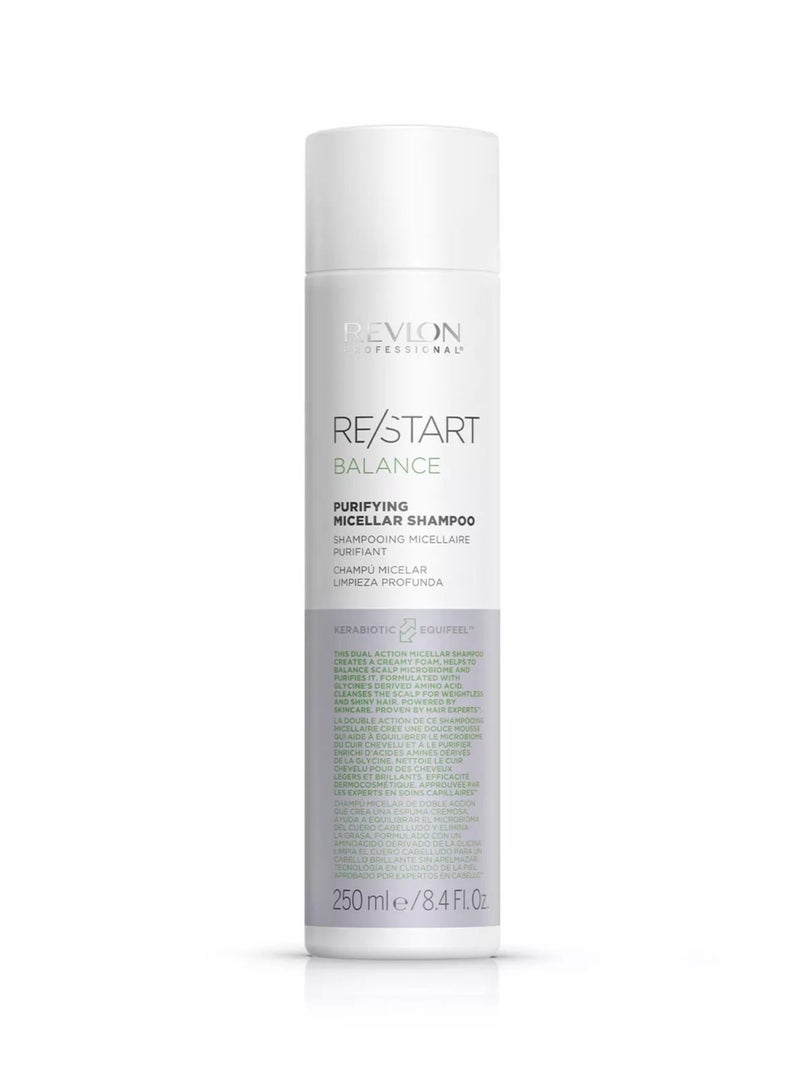 Revlon Professional Restart Balance Purifying Micellar Shampoo 250 Ml - Image 1