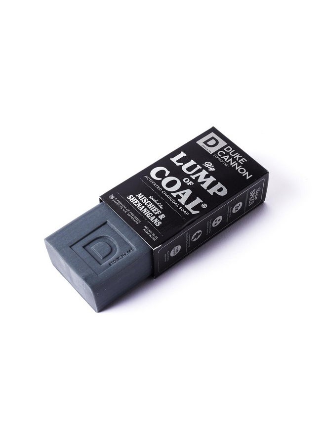 Duke Cannon Supply Co. Big Lump Of Coal Soap Bar For Men Holiday Edition (Bergamot & Black Pepper Scent) Superior Grade Extra Large Parabenfree All Skin Types 10 Oz (3 Pack)  - Image 4