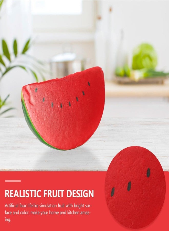 شريحة بطيخ فيكاسكي، فاكهة واقعية، بطيخ صناعي، ديكور منزلي من مادة الفوم - Image 2