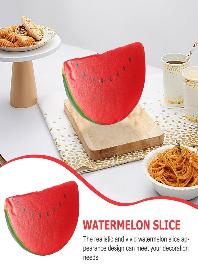 شريحة بطيخ فيكاسكي، فاكهة واقعية، بطيخ صناعي، ديكور منزلي من مادة الفوم - Image 3