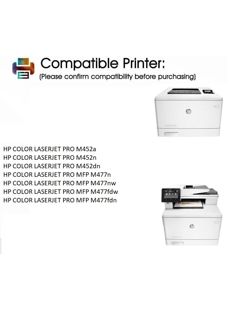 410A Magenta High Yield Toner Cartridge Is Compatible with HP Color LaserJet Pro M452 HP Color LaserJet Pro MFP M477fdn HP Color LaserJet Pro MFP M477fdw (CF413A Magenta) - Image 5