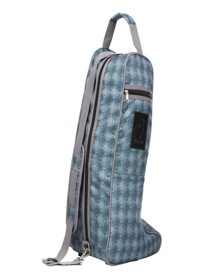 Equinavia Darby Equestrian Durable Padded Tall Boot Bag with Shoulder Strap - Dark Grey/Light Grey - One Size - Image 5