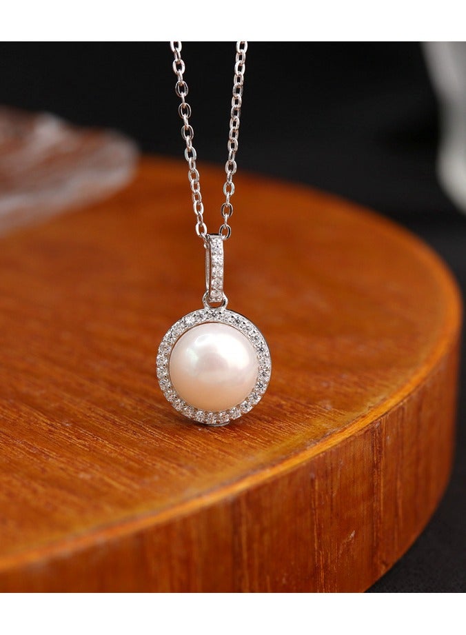 Mark Fairwhale S925 Silver Freshwater Pearl Set Women's Fashion Earnail Necklace Ring Three Piece Set  - Image 4
