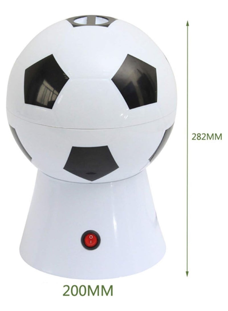 DubaiGallery Air Popcorn Maker Automatic Mini Popcorn Machine Football White/Black - Image 4