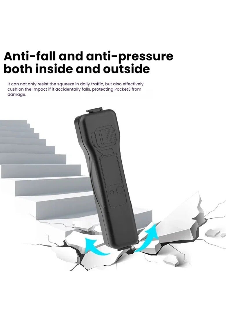 عام حافظة DJI Osmo Pocket 3 فائقة الحماية | مقاومة للرش والسقوط | تصميم دقيق مخصص للكاميرا المحمولة - Image 4