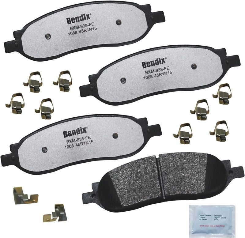 Bendix Fleet Metlok MKD1068FM Semi-Metallic Rear Brake Pads for Ford F-250 Super Duty 2007-2005, F-350 Super Duty 2007-2005 - Image 1