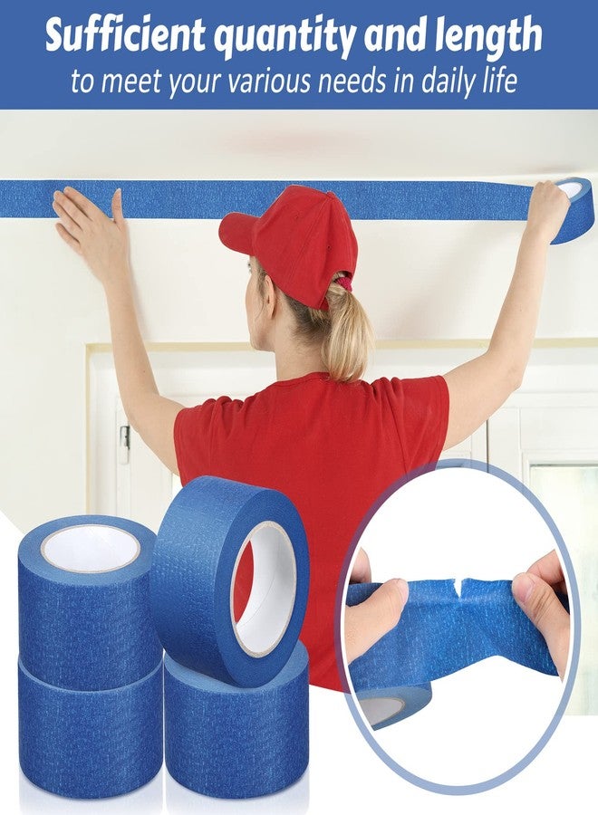 Fainne 5 Rolls Blue Painters Tape Bulk Multi Pack Safe Paint Paper Masking Tape for Wall Painting Decoration Supplies (Blue,3 Inch X 55 Yards) - Image 5