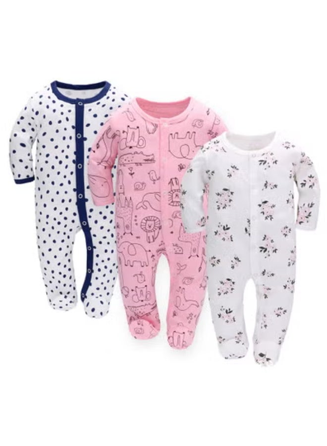 RedMapleTEK 3 Pieces Set of Long Sleeve Foot Covers for Infants and Toddlers - Image 1