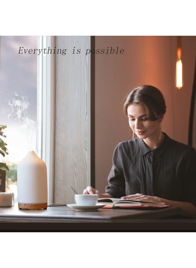 Aromatherapy Diffuser 250ML Ceramic Ultrasonic Essential Oil Diffuser For Aromatherapy, 250ML - Image 2