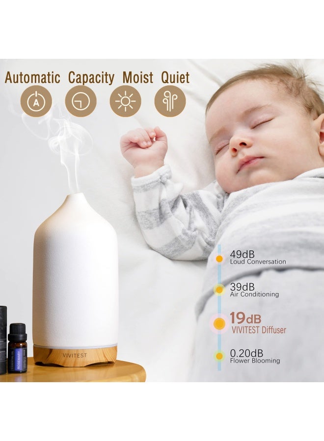 Aromatherapy Diffuser 250ML Ceramic Ultrasonic Essential Oil Diffuser For Aromatherapy, 250ML - Image 5