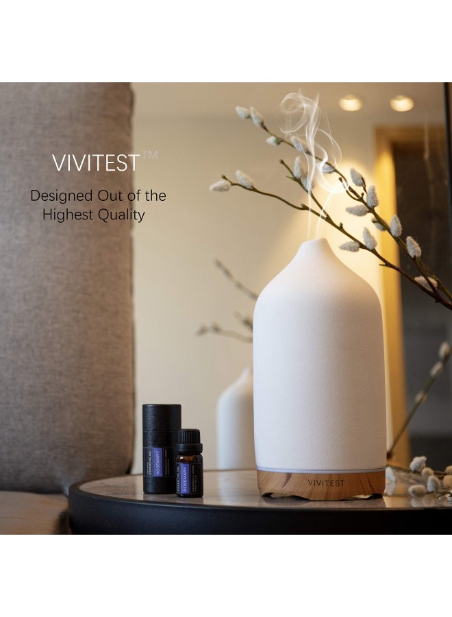 Aromatherapy Diffuser 250ML Ceramic Ultrasonic Essential Oil Diffuser For Aromatherapy, 250ML - Image 3