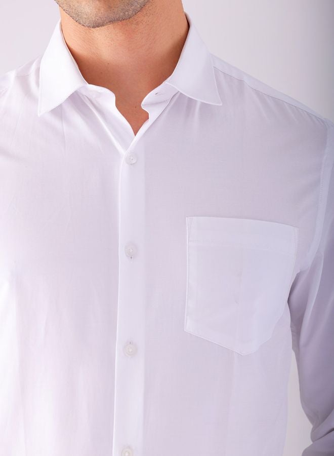 The Indian Garage Co Men Slim Fit Solid Full Sleeves Cutaway Collar Formal Shirt - Image 5