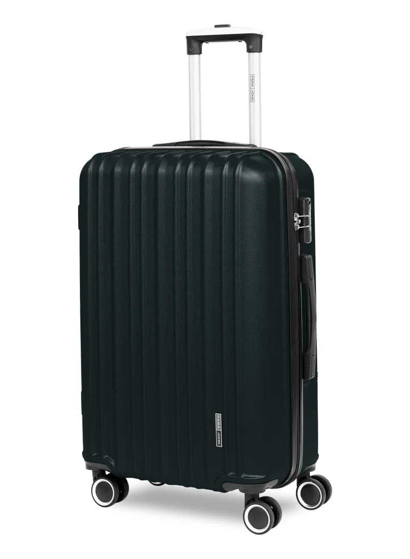 PARAJOHN Para John 28-Inch Large ABS Hard Case Checked-In Luggage Trolley Bag with 8 Spinner Wheels and Lock – Dark Green