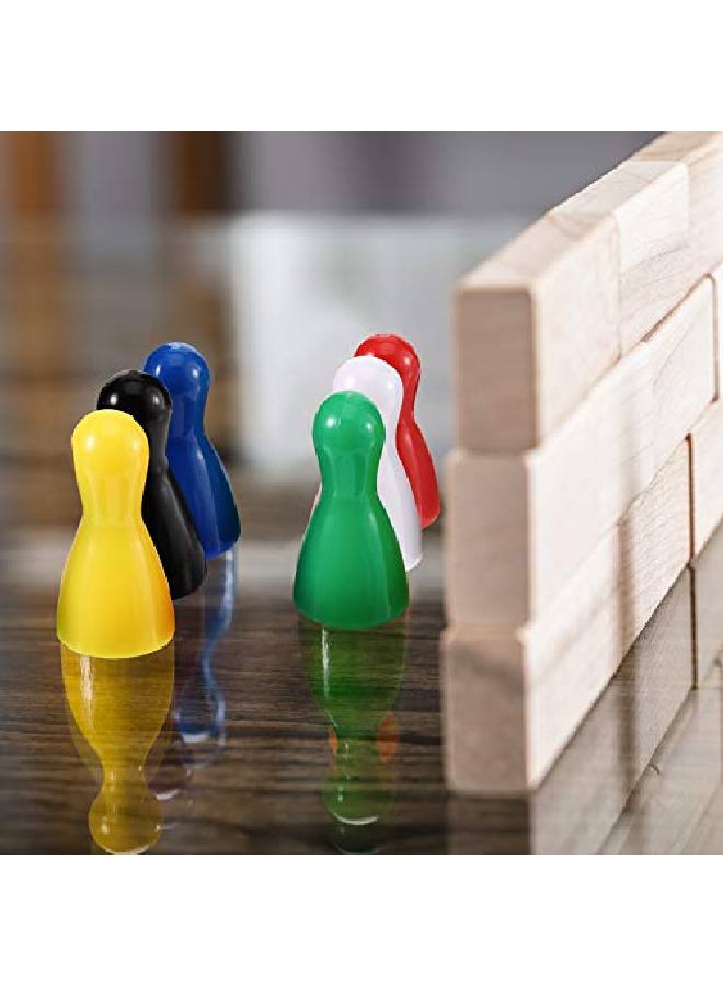 Gejoy 48 Piece Multicolor Plastic Pawns Pieces Game For Board Games Tabletop Markers Component - Image 4