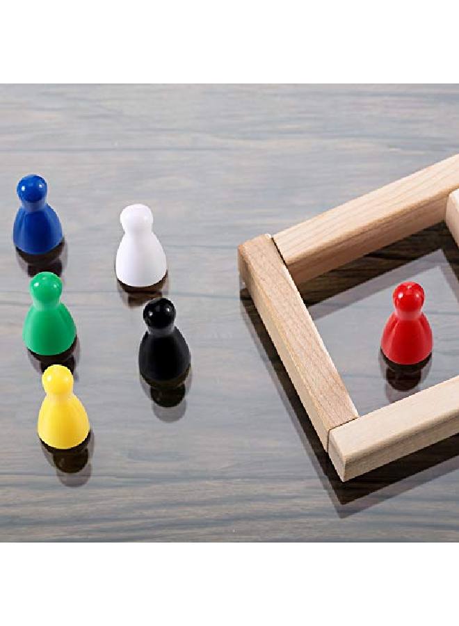 Gejoy 48 Piece Multicolor Plastic Pawns Pieces Game For Board Games Tabletop Markers Component - Image 5