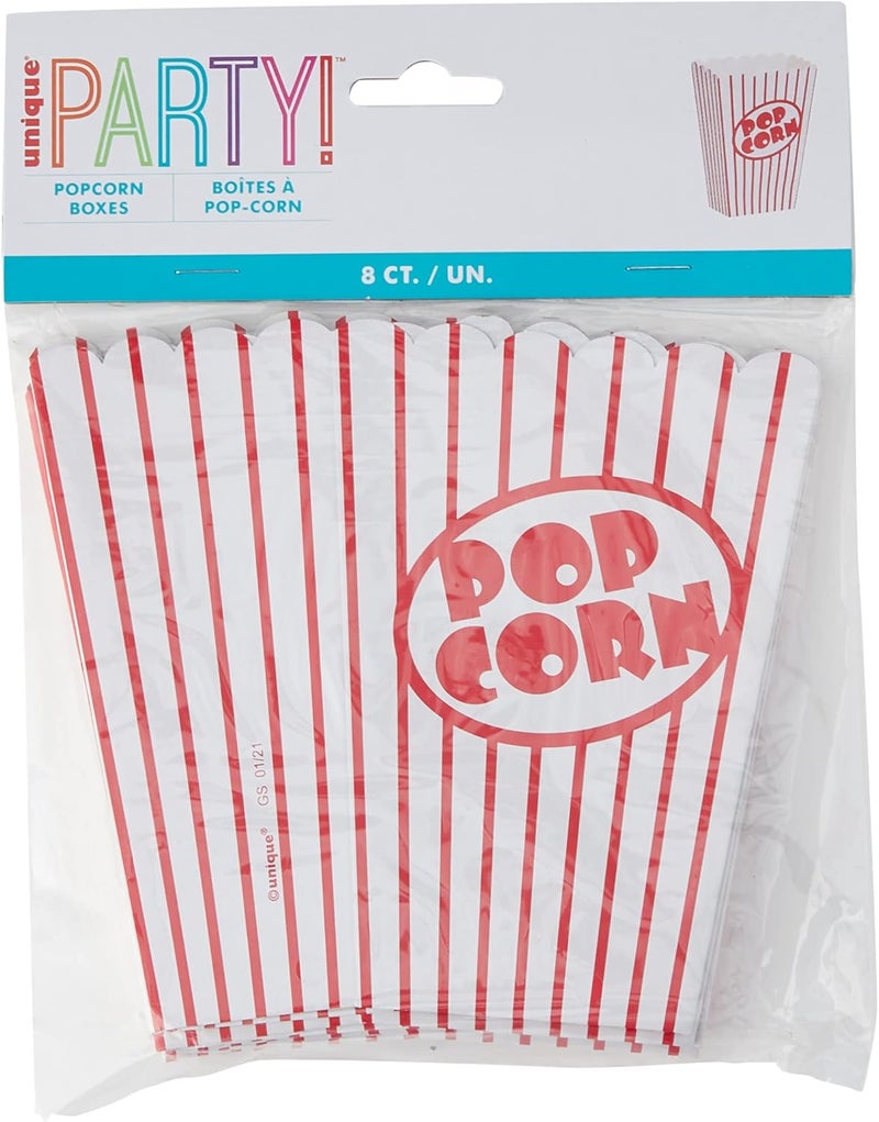 Unique Vibrant Red Small Popcorn Paper Boxes (8 Pack) - Premium Treat Containers for Parties and Movie Nights - Image 2