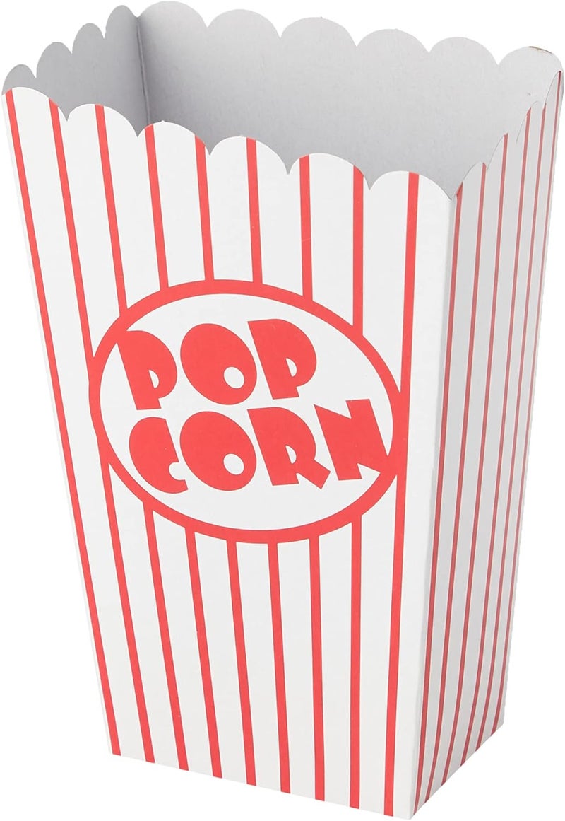 Unique Vibrant Red Small Popcorn Paper Boxes (8 Pack) - Premium Treat Containers for Parties and Movie Nights - Image 1
