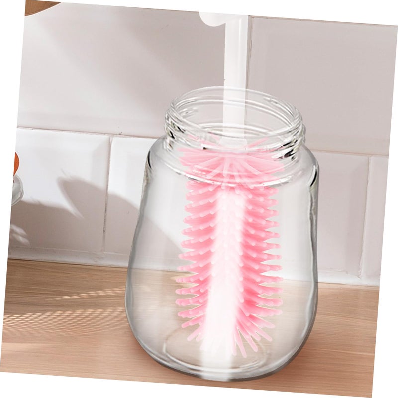 Long Straw Baby Bottle Brush Cleaning Set Easy to Use for Nursing Bottles - Image 4