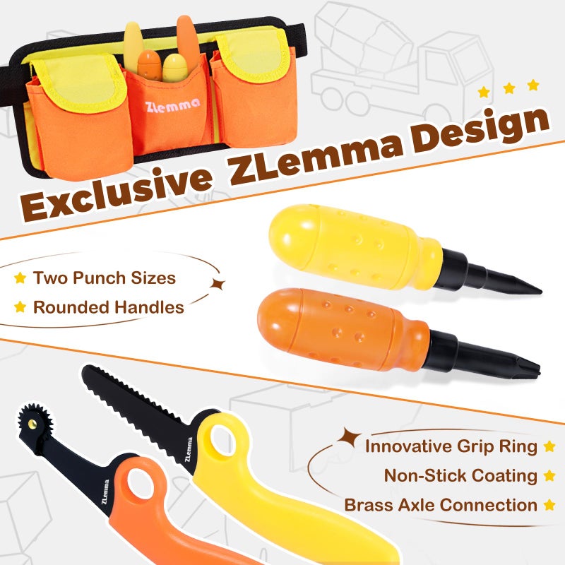ZLemma Kids Cardboard Construction Tool Set with Electric Drill & Tool Belt -258PCS, STEM Building Kit for Creative Craft Projects, Educational DIY Engineering Toy for Boys & Girls - Image 5