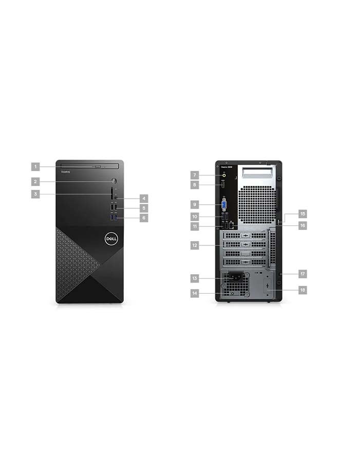 DELL (Upgraded Version) Tower Pc Vostro 3888 Mt  Core I7 Processor 8Gb Ram 1Tb Hdd Intel Uhd Graphics International Version _ English/Arabic Black - Image 5
