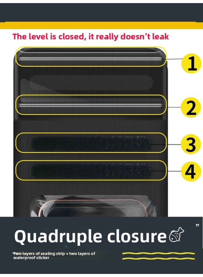 general Touch Screen Mobile Phone Waterproof Bag Seaside For Apple Swimming Universal Sealed Bag Hanging Neck Large Hot Spring-Colour:Light Pink-large Size - Image 3