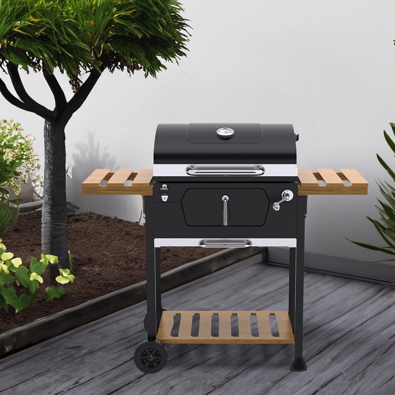 Royal Gourmet 24-Inch Charcoal BBQ & Smoker - Image 4