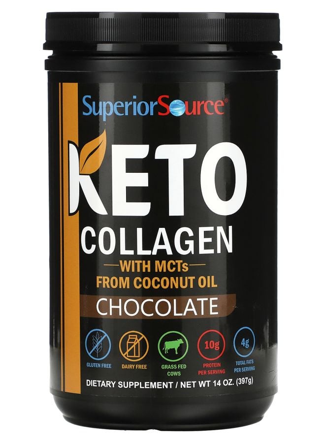 Superior Source Keto Collagen Powder with MCTs Chocolate 14 oz (397 g)