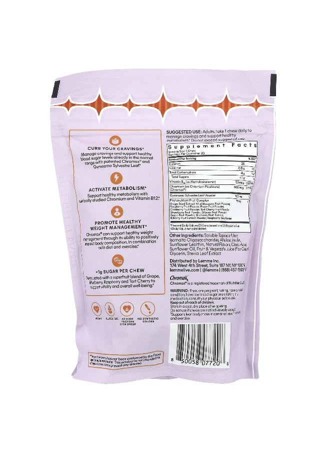 Lemme Lemme, Curb, Cravings & Lean Body Mass Support Soft Chews, Mixed Fruit, 30 Individually Wrapped Chews  - Image 2