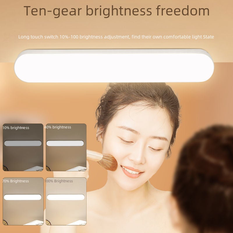 ضوء مرآة LED 26 سم - لا حاجة لحفر ثقوب - ضوء قابل للشحن مع سطوع قابل للتعديل وخيارات ثلاثة ألوان للحمام والمطبخ وغرفة النوم - Image 2