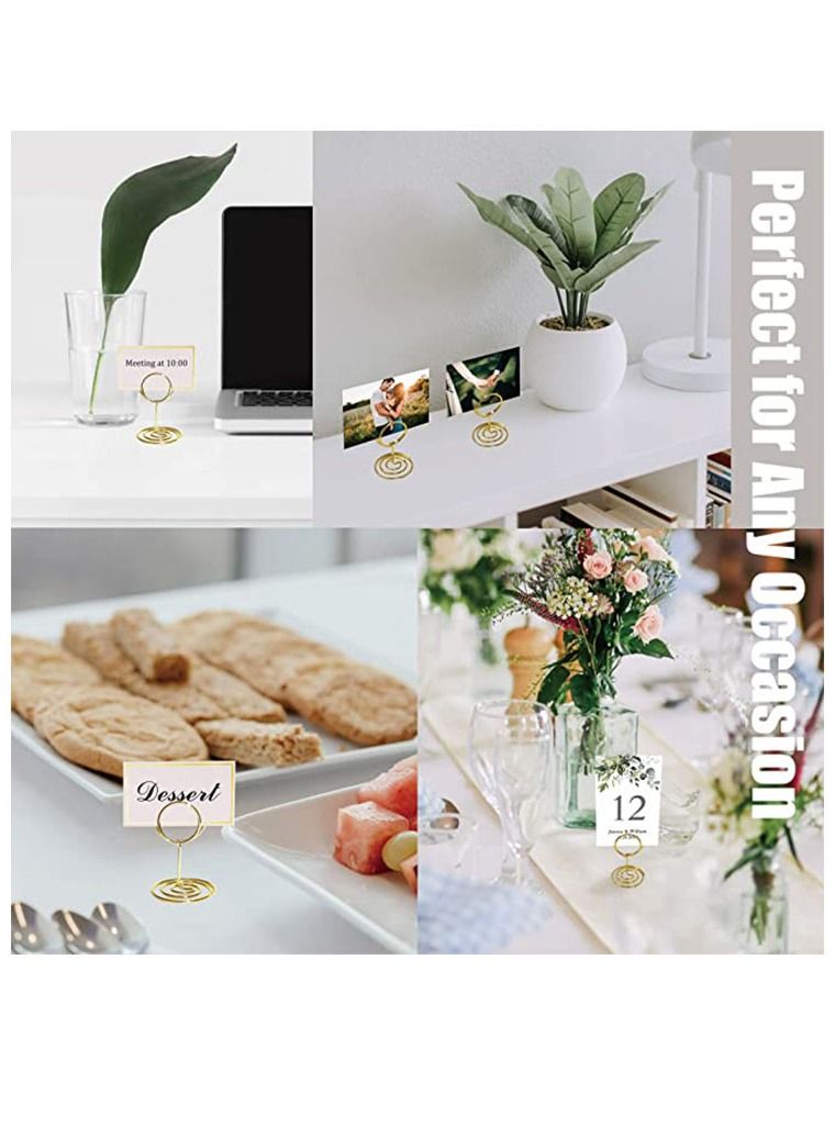 NIBEMINENT 20pcs Place Card Holders -Table Photo Holder Pictures Stand Clips for Place Cards on Weddings ,Anniversary, Party ,Office - Image 5