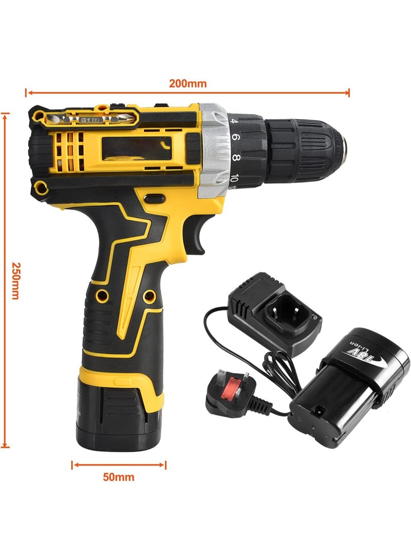 روكسون دريل شحن صدمات لاسلكي روكسون 12 فولت – بطارية ليثيوم أيون 1300mAh، سرعة 0-750 دورة/دقيقة، تصميم مدمج وخفيف – أداة كهربائية قوية متعددة الاستخدامات للأعمال المنزلية والمهنية | موديل RX-12VCD - Image 4