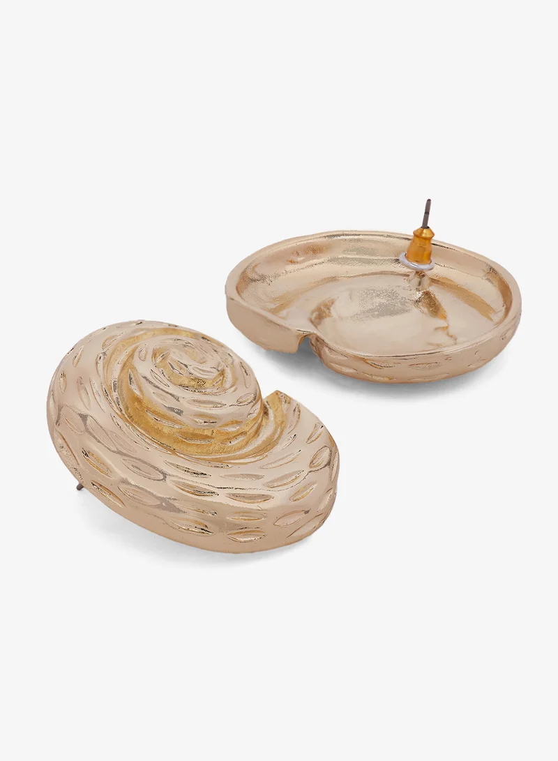 Ginger Chunky Asymmetical Gold Earrings