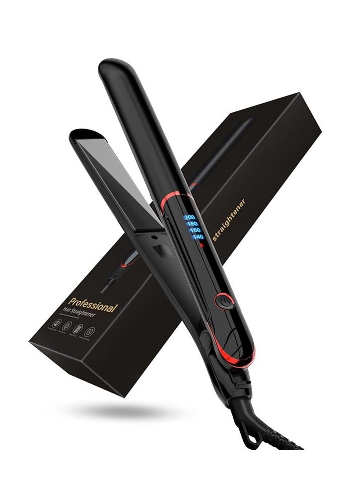 Generic Hair Straightener, Fast Heat Titanium Hair Straightener for Stylish Styles, 2-in-1 Hair Straightener and Curler Dual Voltage Styling Tool for Professional Salon Straightening/Curling/Waving  - Image 1
