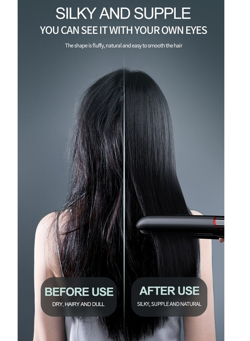 Generic Hair Straightener, Fast Heat Titanium Hair Straightener for Stylish Styles, 2-in-1 Hair Straightener and Curler Dual Voltage Styling Tool for Professional Salon Straightening/Curling/Waving  - Image 3