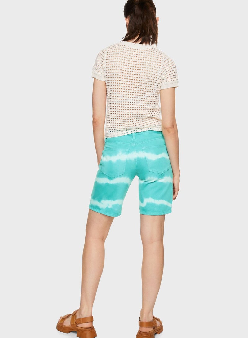 MANGO Printed High Waist Shorts  - Image 2