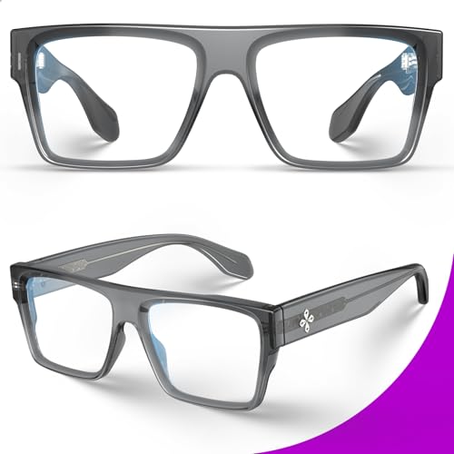 VISOONE Square Full Rim Blue Light Blocking Glasses Large Fashion Computer Multi Colors Eyeglass Frame Women Men ALBA - Image 3