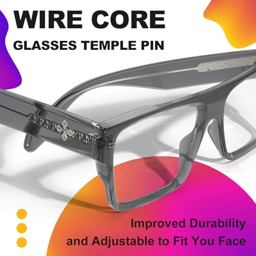 VISOONE Square Full Rim Blue Light Blocking Glasses Large Fashion Computer Multi Colors Eyeglass Frame Women Men ALBA - Image 5