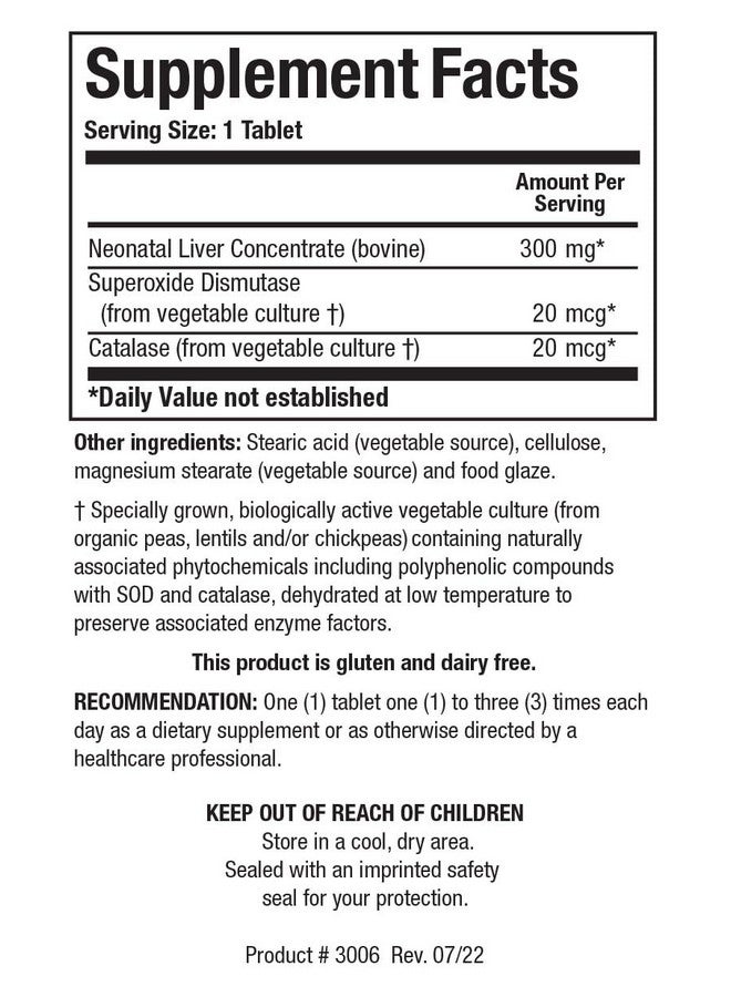Biotics Research Biotics Research Cytozyme LV Neonatal Liver, Supports Healthy Liver Function and Serum Albumin, Excellent Source of B Vitamins and Iron, SOD, Catalase, Potent Antioxidant 60 Tablets - Image 2