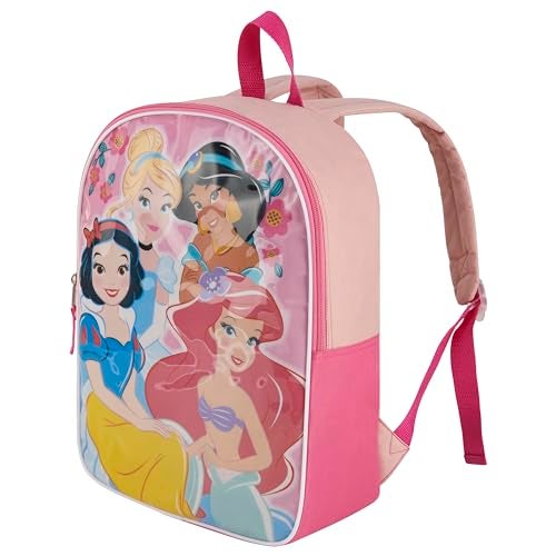 Disney Princess Backpack for Kids 15” | Cute Princess Bookbag for Girls | Padded Straps & Large Zip Compartment | Princess Back to School Supplies - Image 2