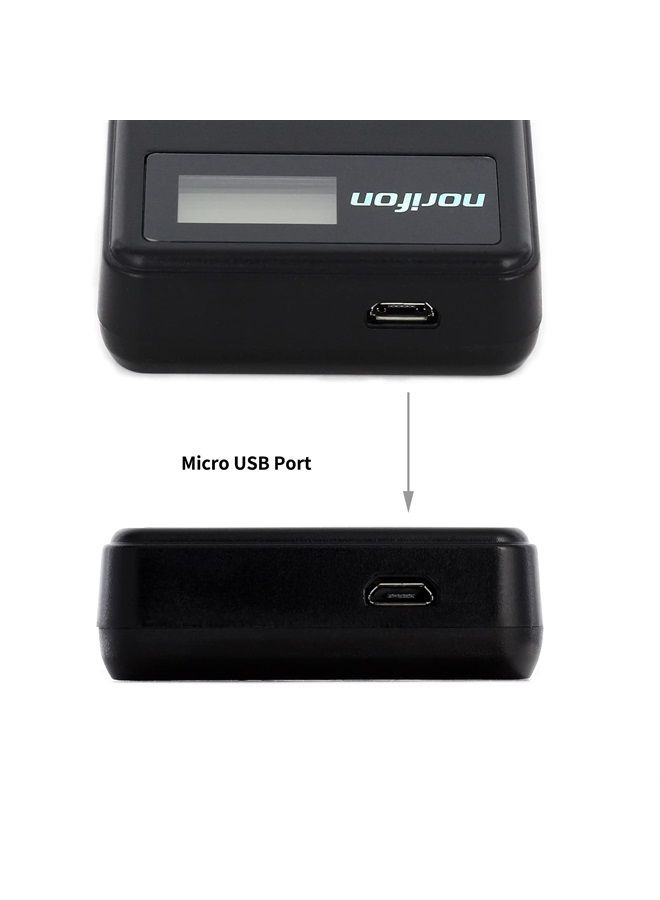 Norifon شاحن USB LCD NP-BX1 لكاميرات سوني سايبر شوت DSC-RX100، DSC-RX100 II، DSC-RX100 III، DSC-HX90V، DSC-WX350، DSC-WX500، HDR-AS15 والمزيد - Image 2