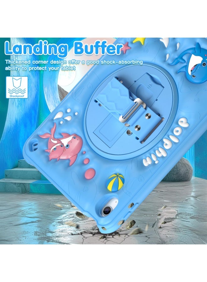 Cover for Apple iPad (A16) 11th/10th Generation (2025/2022) Case Cover, Tough Bubble Kids case Cover for Apple iPad 11th/10th Gen 2025/2022 with Rotating Kickstand  Shoulder Strap - Image 5