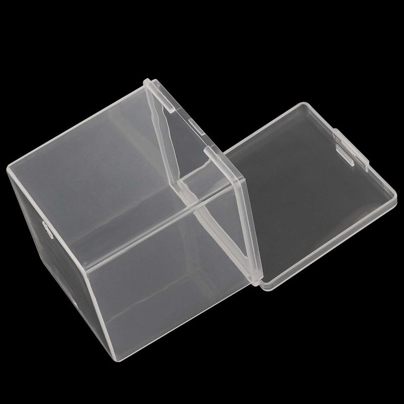 JAPCHET 72 Pieces Plastic Bead Storage Containers Clear Small Bead Organizers with Lid Clear Square Display Boxes for Beads Buttons and Candies 22 x 22 x 23 In - Image 4